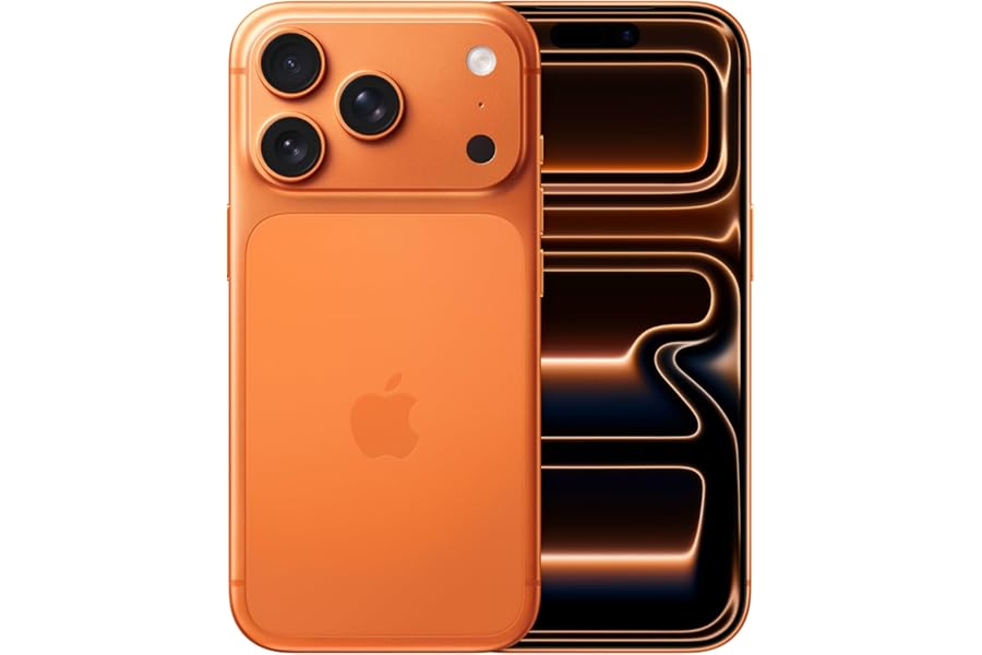 Apple iPhone 17 Pro 256GB: 6.3" Display, ProMotion up to 120Hz, A19 Pro Chip, Unparalleled Autonomy, Pro Fusion Camera System with Center Stage Front Camera; Cosmic Orange