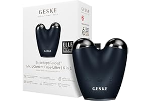 GESKE | SmartAppGuided™ MicroCorriente Face Lifter | 6 en 1 | Lifting Facial | Cuidado de la piel | Lifting facial | Dispositivo antienvejecimiento | Microcorrientes contra las arrugas