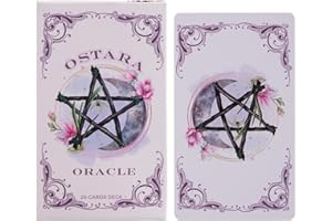 Nuytghr Oracle Cards, English Deck Beginners, 20 Sheet Spiritual Guidance Set, 4.72 Inches Spring Equinox Themed Cards, for Travel, Dorms, Home, Teens, Students, Adults, Exploration Use