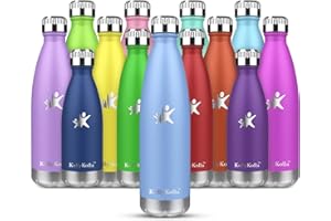 ‎KOLLYKOLLA KollyKolla Thermosflasche,Trinkflasche Edelstahl 350ml, 500ml, 650ml,750ml-Auslaufsicher Thermoskanne, BPA-Frei Wasserflasche für Kinder, Sprudel, Sport, Uni, Schule, Fitness, Outdoor, Camping