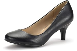 DREAM PAIRS Women's LUVLY Court Shoes Sandals Bridal Wedding Party Low Heel Pump Shoes