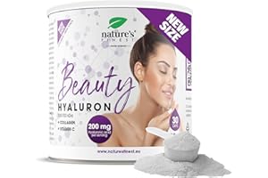 Nature's Finest by Nutrisslim Beauty Hyaluron - Collagene con Acido Ialuronico 200mg per Dose - Collagene Premium Complex e Vitamina C, Integratori per Pelle Flaccida, Capelli e Unghie