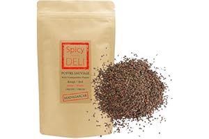 SPICY DELI Pepe selvatico Voatsiperifery "Rosso" del Madagascar 100g «Agricoltura sostenibile » . Bustina richiudibile.