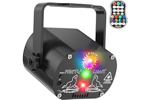 EUARY Bola de discoteca inalámbrica para fiestas, 4500 mAh, batería controlada por música, luz de discoteca, luz de fiesta, 60 patrones diferentes, efecto estroboscópico (Negro puro, Negro)