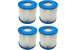 Benfosh Cartuchos de filtro para Bestway tipo VII y D, compatibles con cartuchos de filtro Intex tipo D, 4 unidades