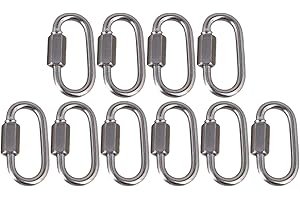 CNBTR 10pcs 304 Stainless Steel Chain Connector Quick Adapter Rigging with Nut Sliver
