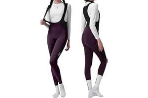 INBIKE Culotte Ciclismo MTB Largo para Mujer, Tirantes Extraíbles Pantalones Bicicleta Montaña y Carretera Acolchado Transpirable con Bolsillo, Ropa JYEU