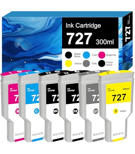 HP 727 C1Q12A, Cartuccia Originale, Compatibile con Stampanti DesignJet Serie T2500, T1500 & T900 727 Testina di Stampa DesignJet, Nero Opaco