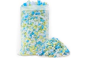 HONEHO Imbottitura in memory foam da 2,2 kg per pouf, aggiunta di particelle di gel, accogliente e morbido, ideale per riempire sacchi per bambini, cuscini, cucce per cani, cuscini per divano