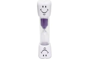 VIAFOREST Kids Toothbrush Timer ~ 2 Minute Smiley Sand Timer for Brushing Children's Teeth (Purple)