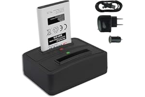 MTB MORE ENERGY Akku + Dual-Ladegerät (Netz+Kfz+USB) CT-3650 für Contour+2, ContourHD 1080P... / Toshiba PX1728, Camileo P100... / Aiptek - s. Liste