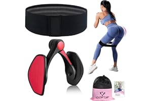 ‎COFOF Oberschenkeltrainer 28-38lb Beckenboden Trainer Damen für Frau Beinpresse, Multifunktionaler Arm und Beintrainer Trimmer, Gesäßtrainer po Trainer mit Resistance Bands Fitnessband Booty Sport