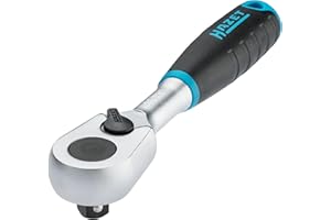 HAZET HiPer drobnozębna grzechotka dwustronna 863HP, napęd czworokątny 6,3 mm (1/4 cala), mały kąt pracy (4°), wyjątkowo mocna, umożliwia pracę w najciaśniejszych przestrzeniach montażowych