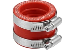 X AUTOHAUX 35mm ID Red Carburetor Adapter Intake Pipe Boot Interface - 1Pcs