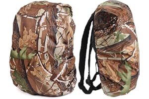 RALSPEC Housse imperméable camouflage pour sac à dos de 30 à 40 L, housse de pluie motif feuilles de chêne véritable, camouflage, 30L to 40L