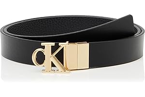 Calvin Klein Monogram Placque Buckle 25mm Rev Lv04k7005g Cintura reversibile Donna
