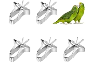LULUDA 5 szt. karmnik na owoce ptaki mątwy klips uchwyt na warzywa ze stali nierdzewnej karmnik dla ptaków karmienie ptaków zabawka akcesoria do klatki dla ptaków chomika kakatiel papuga małe zwierzęta