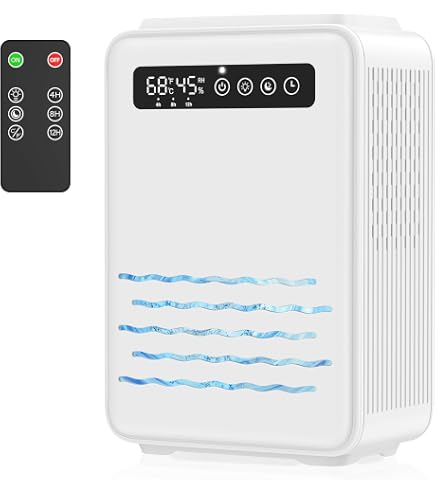 Déshumidificateur Electrique Birnetek 1L - 350ml/Jour - Pour Pièces 30m² - Salle De Bain, Cave, Chambre - Anti-Moisissures
