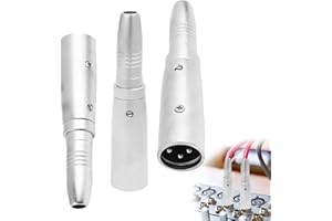 SopwMap 3 adattatori XLR maschio a 1/4" femmina, connettore audio per microfoni