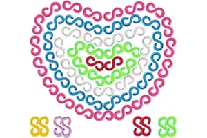 Zliger Craze Loops Verschlüsse, 200 Stück Loom Bänder Verschluss Loom Band Zubehör Loom Verschluss Loop Gummi Verschlüsse Für Anschluss Von Loom Band Armbänder Schmuck Zubehör Werkzeug (Weiß + Bunt)