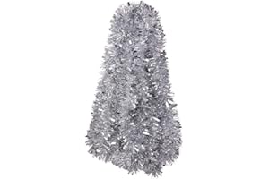 VEYLIN 10 Meter Sliver Christmas Tinsel Xmas Decoration Tinsel Garland for Christmas Tree Home Office Supplies