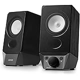 Edifier R19BT Casse PC 2.0, Bluetooth 5.3/Scheda Audio USB-A/Aux 3.5mm, Bassi Profondi Suono Stereo, Cabinet in Legno, Design