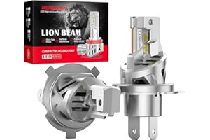 MOTORHOOK Lampe Auto H4 Halogen Auto Scheinwerferlampe 60W 12V,4000K Weißes Licht, 2 Stück, mit E-Prüfzeichen (6500K, H4)