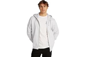 Tommy Jeans Sweat à Capuche avec Fermeture Éclair Homme Flag Zip Thru avec Capuche