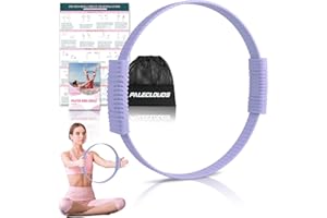 PALECLOUDS Pilates Ring Set, Pilates Essential Kit mit Magic Circle, 3 Pilates bänder, Miniball, Trainingsposter & Tragbarer Tasche, Pilates Ring Übungen für Core-Training für Frauen