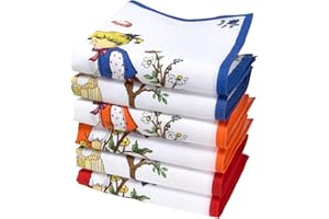 ‎MERRYSQUARE merrysquare - Kindertaschentücher - 100% Baumwolle - 6 Stücke - Ca. 27cm - Modell Girly