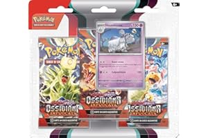 Pokémon Confezione da tre buste (Houndstone) dell’espansione Scarlatto e Violetto - Ossidiana Infuocata del GCC (tre buste di espansione e una carta olografica), edizione in italiano