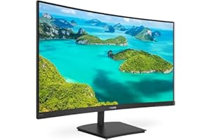 Philips Monitors, Gaming 271E1SCA Monitor, Adaptive Sync 75 Hz, VA LED 27", 1920 x 1080 FHD, 4 ms, HDMI, VGA, Casse Integrate, Flicker Free, Low Blue Light, VESA, Nero, 27 Pollici Curvo FHD