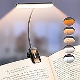 Glocusent Yatakta Okumak i&ccedil;in 26 LED Şarj Edilebilir Kitap Işığı, G&ouml;z Bakımı 5 Kehribar Rengi ve Kademesiz Karartma, 1 Haftad