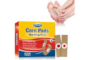 ‎MYMULIKE Hühneraugen Pflaster, MYMULIKE 60pcs Corn Removal Pads, 2-Größe Entferner Hühneraugen für Füße, 30 Large Size und 30 Small Size Fußpflege Hartnäckige Hühneraugen Entfernen Fußsohle