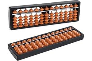 HO-SFSM Lot de 2 Abacus Arithmétique Traditionnel, Perles Angulaires, Abacus Mathematical, pour Enfants Mathématiques Outil de calcul