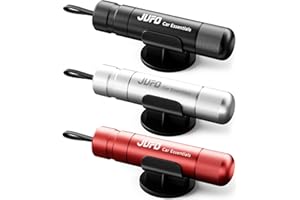 JUFO 3 packs Car Escape Tool with Seat Belt Cutter Quick Emergency Window Breaker Escape Safety Hammer (Red+Black+Silver)