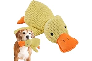 SHANNAN Anatra Calmante Giocattolo di Peluche per Cani - Giocattolo Da Masticare a Forma di Anatra per Animali Da Compagnia