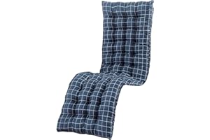 ONKUJLPST Garden Recliner Chair Cushions Thick Replacement Sun Lounger Cushion With Anti Slip Hood And 6 Pair Straps, Soft Comfortable Recliner Sofa Cushion For Garden Patio Vacation Relax (cushion Only)