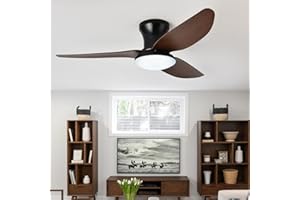 DCEINZ Grande Plafonnier Ventilateur de Plafond Salon Dimmable Télécommande LED Lustre Ventilateur De Plafond Réversible Silencieux Dc Lumiere Ventilateur Plafond 6 Vitesses Smart Pour Chambre