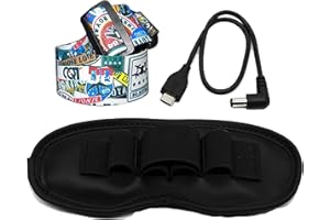 Fututech - Kit de diadema ajustable + funda + cable para DJI FPV auriculares Goggles V2 y otras marcas de gafas VR accesorio Drone (correa + cable+funda)