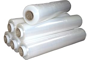 REALPACK® 1 x QUALITY FLUSH CORE CLEAR PALLET STRETCH WRAP STRONG SHRINK FILM | SIZE - 400mm X 300m | IDEAL FOR WRAP | FREE FAST DELIVERY