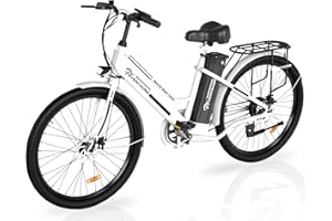 EVERCROSS EK8S Bici Elettrica per Adulti, E-Bike da 26'' con Pedalata Assistita - Motore da 250W, Batteria da 36V 12Ah, 15/20/25 KM/H, Carico Massimo 120kg, Bici Elettriche donna e uomo da Montagna