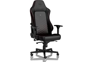 ‎NOBLECHAIRS noblechairs Hero Gaming Stuhl - Bürostuhl - Schreibtischstuhl - PU-Kunstleder - Inklusive Kissen - Schwarz/Rot