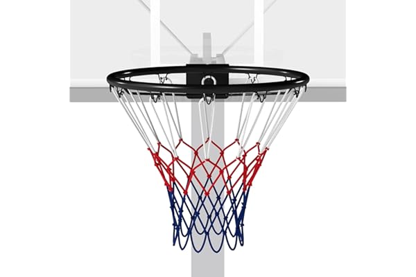 LIFEZEAL Panier de Basket Mural ø45 CM, Anneau de Basket Solide avec Support Mural &Amp Filet, Cerceau de Basket en Métal pour l'Intérieur et l'Extérieur