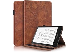 Succtopy Etui Kindle Paperwhite 11. generacji e-Reader (6,8 cala, 2021) PU skórzany pokrowiec z uchwytem na długopis etui ochronne z gniazdem karty Kindle Paperwhite 2021 - brązowy