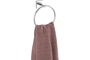 ‎WENKO WENKO Power-Loc® Handtuchring Laceno - Handtuchhalter, Befestigen ohne bohren, Kunststoff (ABS), 18.5 x 21 x 7.5 cm, Chrom