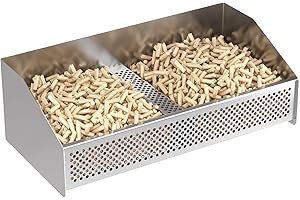 Xtsuen Panier à granulés pour poêle à pellets, 50 x 25 x 17 cm, 3,2 kg, dans un poêle à bois ou dans une cheminée ouverte, un basket à pellets