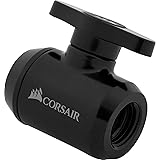 Corsair Hydro X Series, XF Robinet-Vanne à Bille (G1/4" BSPP Filetage du Port, Solide Laiton Durabilité, Vanne d’étanchéité à