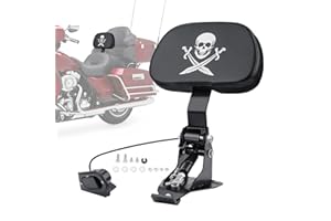 Bravema Motorcycle Driver Backrest，Adjustable Rider Rear Backrest Fit for 2009-2023 Harley Touring Electra Glide Road Glide Road King Street Glide