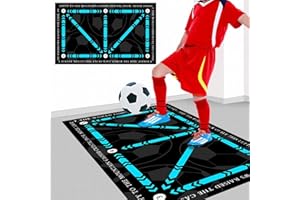 ZXCVBNN 2024 Football Mat Training Ball Control Football Training Accessories Non- Slip Soccer Training Mat Gym Mat Kids Football Mat Football Step Training Mat Football Mastery Mat for Improving Dribbling